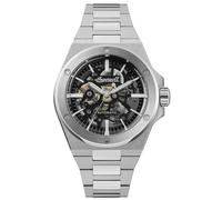 Ingersoll Men's Watch The Baller I15002, 45mm Automatic, Black Skeleton Dial, Silver Stainless Steel