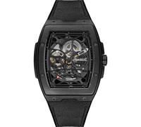 Ingersoll The Challenger Mens 42mm Automatic Watch with Black Sleketon Dial and Black PU/Alcantara Strap