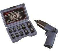Ingersoll-Rand 2101KA - 1/4" Mini Impact Wrench with Socket Set for Your Workshop, Pneumatic Impact Wrench for Heavy-Duty Use, Air Wrench Tool