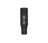 Ingersoll-Rand DXS2 Deep Impact Socket, 16mm Metric, Chrome-Molybdenum Steel