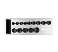 Ingersoll-Rand DXS2 Drive Hex SAE Imperial Impact Socket Set, 14-Piece, Chrome-Molybdenum Steel