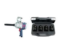 Ingersoll-Rand, Heavy Vehicles Tire Lane Set with 1" Pistol Impact, 2175MAX-6 with Long sockets Set (27,30,32,33mm), Set