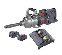 Ingersoll Rand Power Tools Model W9691-K4E - 20V High-Torque 1" Drive Cordless Impact Wrench Kit, 3000 ft-lbs Nut-Busting Torque, 4 Batteries and Charger, 6" Extended Anvil