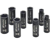 Ingersoll Rand SK3M8LN 3/8" Metric Long Socket Set, 8-Piece (9, 10, 11, 13, 14, 15, 17, 19mm), Durable Tool Set for Automotive & Mechanical Work