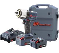 Ingersoll-Rand W5133-K22B-EU 3/8 Inch 20V Cordless Impact Wrench, 2X Li-Ion Batteries (2.5Ah & 5.0Ah), Charger Kit, Compact Design, Carrying Case