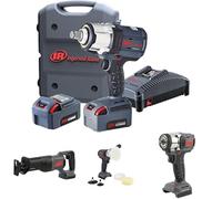 Ingersoll-Rand W7172-K22B-EU Impact Wrench, 3/4 Inch 20V Cordless Impact Wrench, 2X BL2022 Li-Ion Batteries 5.0 Ah + Charger Kit (UK Plug) in Case
