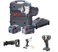 Ingersoll-Rand W7172-K22B-EU Impact Wrench, 3/4 Inch 20V Cordless Impact Wrench, 2X BL2022 Li-Ion Batteries 5.0 Ah + Charger Kit (UK Plug) in Case