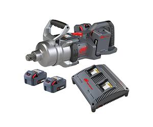 Ingersoll-Rand W9491-K4E-EU 1" 20V Heavy-Duty Impact Spanner, Short Anvil, Set with (4) 5.0Ah Li-Ion Batteries & Dual Charger (UK), Professional Tool