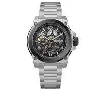 Ingersoll The Anvil Mens 46.5mm Automatic Watch with Black Dial and Silver Stainless Steel Bracelet Strap