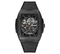 Ingersoll The Challenger Mens 42mm Automatic Watch with Black Sleketon Dial and Black PU/Alcantara Strap