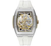 Ingersoll The Challenger Mens 42mm Automatic Watch with White Dial and White PU Strap I12309