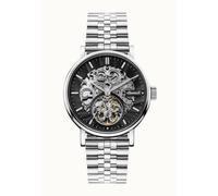 Ingersoll 1892 The Charles Mens 44mm Automatic Watch with Black Skeleton Dial and Stainless Steel Bracelet I05804B
