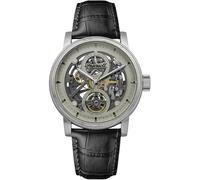 Ingersoll The Guy Mens 44mm Automatic Watch with Grey Dial and Black Leather Strap I17501