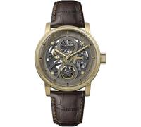 Ingersoll The Guy Mens 44mm Automatic Watch with Grey Dial and Brown Leather Strap I17502