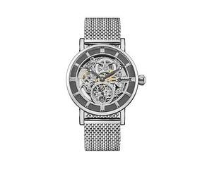 Ingersoll The Herald Automatic Watch with a Grey Dial and a Silver Stainless Steel Strap, Silver, Men Ilver