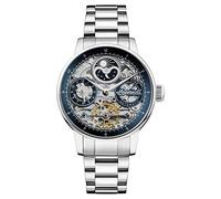 Ingersoll The Jazz Mens 42mm Automatic Moonphase Watch with Skeleton Dial and Stainless Steel Bracelet