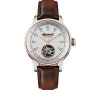 Ingersoll The Miles Mens Automatic Watch I08001 with a Silver Dial and a Brown Genuine Leather Band