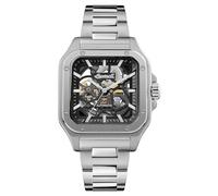 Ingersoll The Ollie Mens 42mm Automatic Watch with Skeleton Dial and Silver Stainless Steel Bracelet Strap