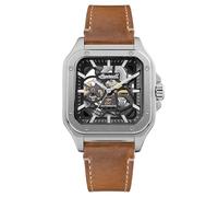 Ingersoll The Ollie Mens 45mm Automatic Watch with Black Dial and Brown Leather Strap