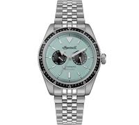 Ingersoll The Outlaw Mens 43mm Automatic Watch with Turquoise Dial and Silver Stainless Steel Bracelet I17202