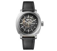 Ingersoll The Outrider Mens 44mm Automatic Watch with Black Dial and Black Leather Strap