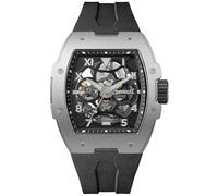 Ingersoll The Play Mens 45mm Automatic Watch with Black Skeleton Dial and Black PU Strap I15301
