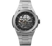 Ingersoll The Springfield Mens 48mm Automatic Watch with Black Skeleton Dial and Black Stainless Steel Bracelet Strap I15203
