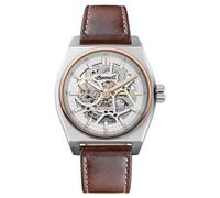 Ingersoll The Vert Mens 43mm Automatic Watch with Skeleton Dial and Brown Leather Strap