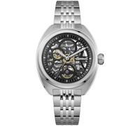 Ingersoll Wrangler I16901 Automatic Watch 44mm Black Skeleton Dial Silver Stainless Steel Bracelet