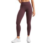 INGIA Womens High Waisted No Front Seam Lounge Yoga Legging 25" Workout Tummy Control Gym Yoga Pants, Americano (Plumbrown), XS