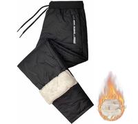 INGKE Dododz Unisex Fleece Trousers,Unisex Fleece Jogging Bottoms,Dododz Fleece Trousers, Waterproof and Warm (Black-B,XL)