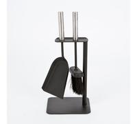 Inglenook 2 Piece Black and Pewter Hearth Tidy Companion Set 35cm #FIRE151