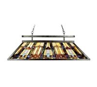 Inglenook 3 Light Tiffany Ceiling Pendant Island Chandelier Light Bronze E27 Netlighting Bronze One Size