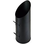 Harewood International Inglenook Black Coal Tapered Skuttle Hod Fireside Bucket Handles, Black