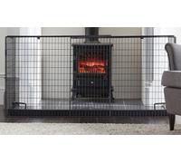 Inglenook Fireside Extending Nursery Child Safety Fireguard - Black