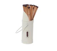 Inglenook Heavy Duty Safety Match Striker Pad Patch Holder Canister Box with Extra Long Matches (Cream)