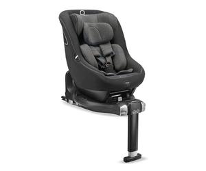 Inglesina Darwin Next-Stage I-Size Car Seat in Vulcan Black - Baby Car Seat from Birth to 4 Years, 360° Rotating with 4 Reclining Positions, Adjustable Headrest, Ideal Posture Cushion