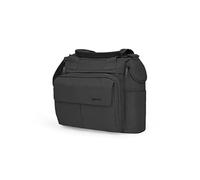 Inglesina Electa Dual Bag - Durable Pram Bag with Large Pockets, Double Zip Fastening, Detachable Clutch, Isothermal Pockets - Ideal Pram Organiser & Stroller Bag for Parents (Upper Black)