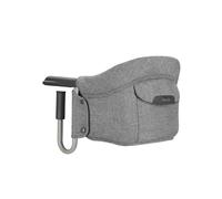 Inglesina Fast Foldable Hook On Seat - Comfortable, Portable Baby High Chair with Soft Padding, Washable Cover, Storage Pocket & Carry Bag - Ideal for Home and Travel (Stone Grey)