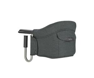 Inglesina Fast Folding Table Seat, Dark Grey (Charcoal Grey), Easy to Carry, Washable, Secure Attachment, Up to 15 kg, 35 x 27 x 42 cm