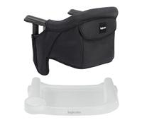 Inglesina Fast Table Chair - Black + Fast Dining Tray - Portable High Chair for Baby & Toddlers, Infant 6-36 Months - Fits Tables 0.8'' to 3.5'' - Collapsible and Compact Design - Carry Bag Included