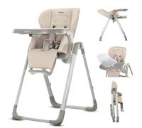 Inglesina My time Highchair, Butter - Adjustable High Chair for Babies & Toddlers, 4 Height & 3 Recline Settings, Collapsible, Tool-Free Assembly, BPA Free, Removable Tray for Easy Cleaning