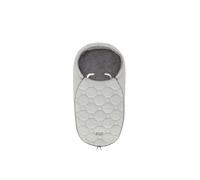 Inglesina Newborn Wintermuff in Iceberg Grey - Water & Stain Resistant Quilted Fabric, Thermal Seal, Reflective Details, Non-Slip Rear Insert, Double Zip Baby Footmuff for Strollers and Pushchairs
