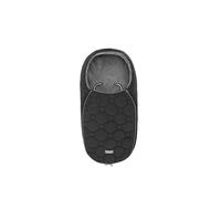 Inglesina Newborn Wintermuff in Vulcan Black - Water & Stain Resistant Quilted Fabric, Thermal Seal, Reflective Details, Non-Slip Rear Insert, Double Zip Baby Footmuff for Strollers and Pushchairs