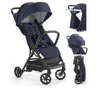 Inglesina Quid Lightweight Baby Stroller Up to 13 lbs Travel Friendly Ultra Compact Foldable Fits Airplane and Overhead for 3 Months to 50 Pounds - Midnight Blue