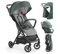Inglesina Quid Stroller - Elephant Gray - Ultra Compact Lightweight Travel Stroller, Babies and Toddlers, Airplane Overhead, Foldable, Reclining Seat, Collapsible Canopy, 3 Months - 50 lbs, BPA Free
