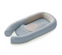 Inglesina Welcome Pod Baby Nest in Peaceful Blue - Anti-Sinking Padding, Increased Breathability, Natural Fabrics, Spine Alignment - Baby Nest Pod for Newborns, Perfect for Travel Cots or Beds