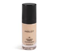 INGLOT HD Perfect Coverup Foundation 71 (LW) Balanced Beige 30 ml | Medium coverage evens skin tone with a matte finish; alcohol-free