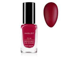 Inglot O2M Soft Matte Breathable Nail Polish, Covers Perfectly and Has a Soft Matte Finish, Vibrant Colours, Long Lasting Colours, Vegan, Halal, 12ml: 536
