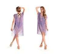 INGODI Women's Beachwear Dress Beach Cover Up Swimsuit Summer Bikini Swimwear Cover-up Pareo Beach Dress (Diana Purple)